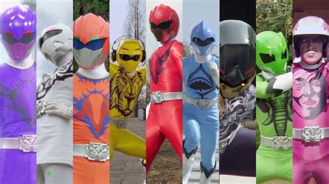 Dobutsu Sentai Zyuohger Each Ranger And Extra Henshin Transformation