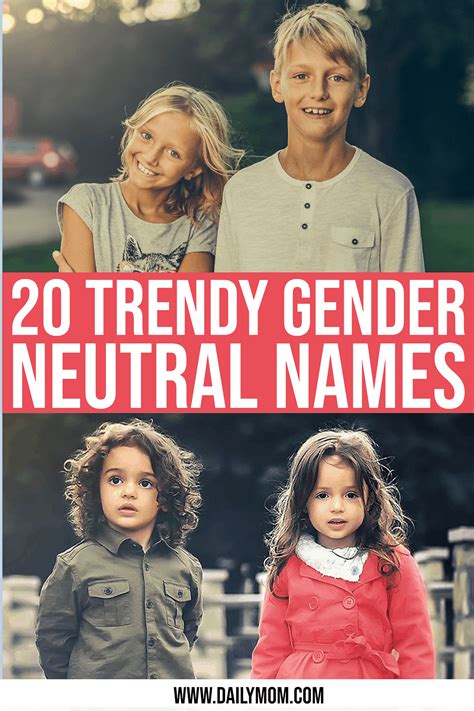 20 Trendy Gender Neutral Names Baby Heath And Care Advice And Tips