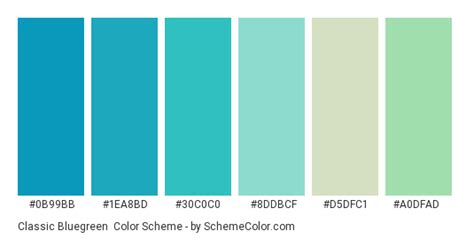 Classic Bluegreen Color Scheme Blue
