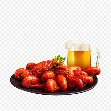 Summer Beer Crayfish Crayfish Beer Barbecue PNG Transparent Clipart