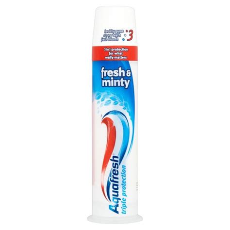 Aquafresh Fresh Minty Pump Toothpaste 100ml Tesco Groceries