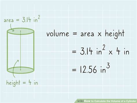 How To Calculate The Volume Of A Cylinder 4 Steps With Pictures