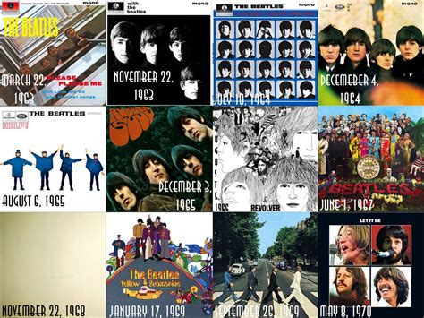 Beatles Album Covers In Order