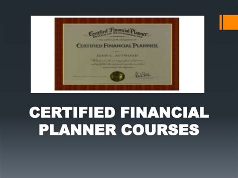These steps are considered to be the practice standards for cfps. Certified financial planner courses
