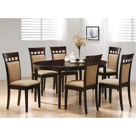 Mix And Match Oval Dining Room Set With Upholstered Back Chairs