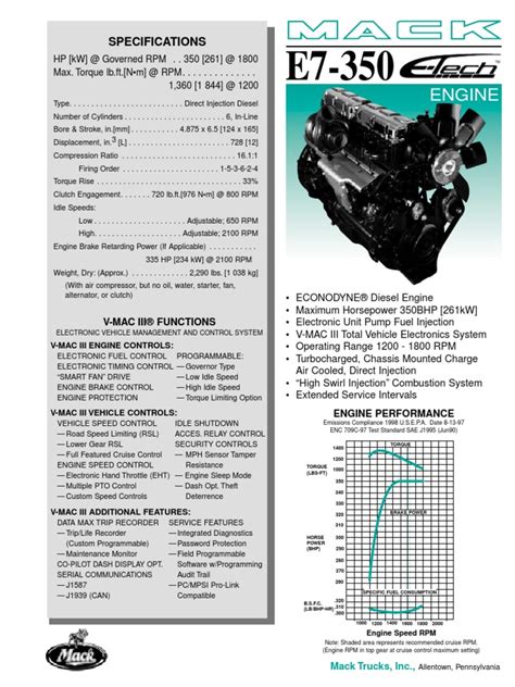 Contains major overhaul specifications, procedures and illustrations. Mack E7 Engine Diagram - Wiring Diagram Schemas