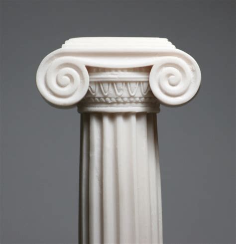 Greek Ionic Order Column Pillar Pedestal Statue Alabaster Sculpture