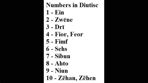 German Numbers 1 10 Pdfshare