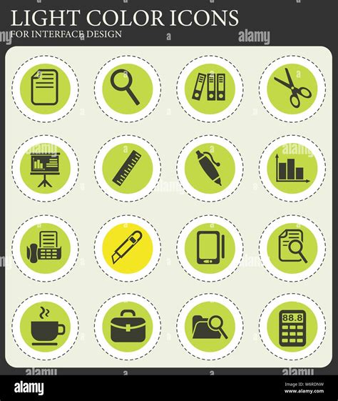 Office Web Icons For User Interface Design Stock Vector Image And Art Alamy