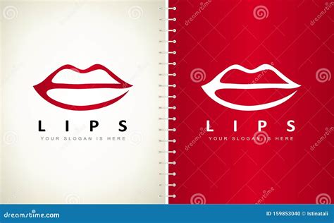 Lips Logo Vector Kiss Design Stock Vector Illustration Of Love