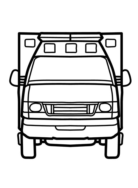 Print Ambulance Coloring Page Free Printable Coloring Pages