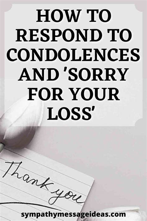 How to Respond to Condolences and 'Sorry for your Loss' - Sympathy Card ...