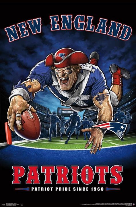 New England Patriots Official Nfl Football Team Helmet Logo Poster