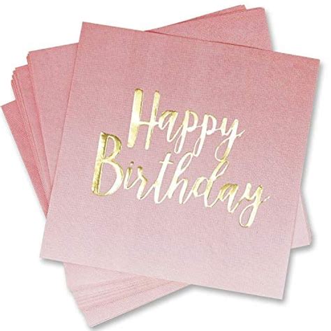 T Boutique Happy Birthday Party Paper Napkins Pink Party 100 Count