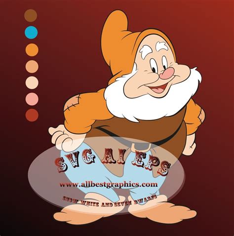 Happy - Ai Svg Eps Dxf Png | Snow White & the Seven dwarfs ...