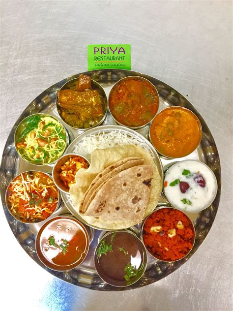 Try these restaurants for best vegetarian food in chennai. Vegetarian Thali at Priya Restaurant in Schaumburg ...