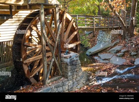 The Grist Mill Water Wheel At Stone Mountain Park In Atlanta Georgia