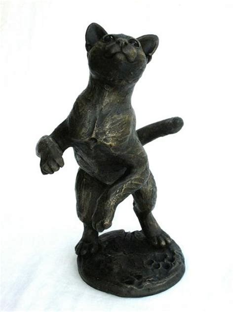 suzie marsh bella luna cat sculpture in cold cast bronze resin