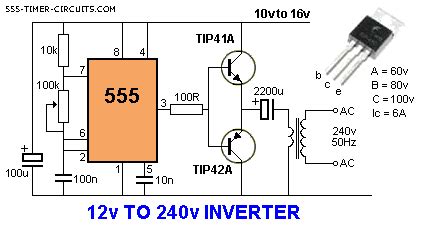 How to make timer circuit with ic 4060. Electronic Communication Projects: 12v DC to 240v AC ...