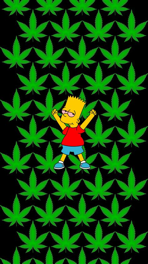 Download Simpsons Cartoon Weed Wallpaper
