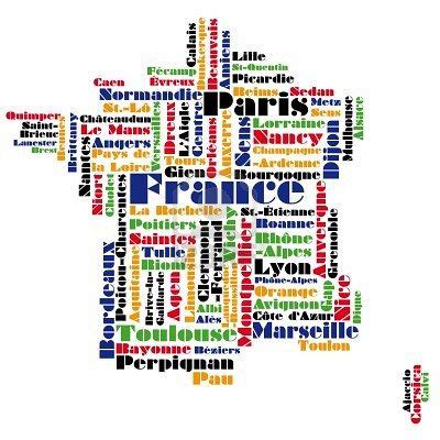 France Word Cloud | Enseignement du français, Les régions de france, Fle