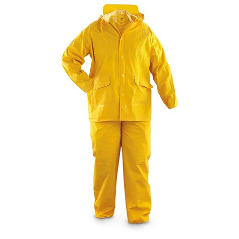 Master Gear 35mm Pvc Suit With Bibs Yellow 578122 Rain Jackets