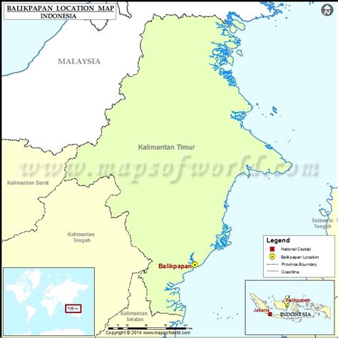Where Is Balikpapan Location Of Balikpapan In Indonesia Map