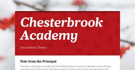 Chesterbrook Academy Smore Newsletters
