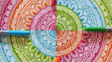 How To Draw Mandala Art For Beginners Colourful Mandala Art Step By