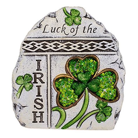Shamrock Decorative Irish Garden Stone Luck Of The Irish Home