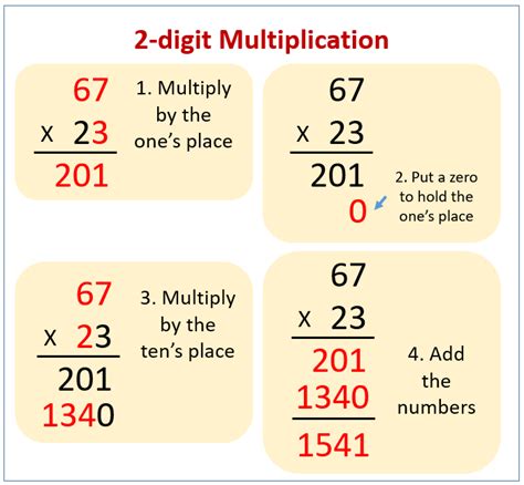 Multiply 2 Digit Numbers By 2 Digit Numbers Examples Solutions Songs