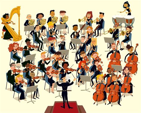 Orchestra On Behance Jazz Artwork Music Illustration Musician Art