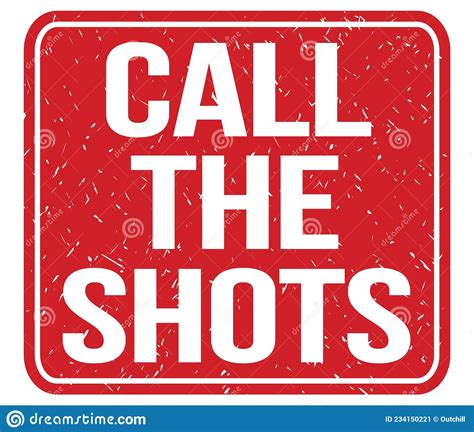 Call The Shots Text Written On Red Stamp Sign Stock Illustration