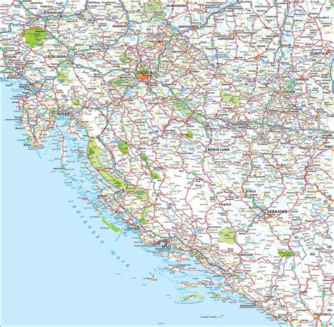 Geografska Karta Hrvatske I Bosne Lasopachem