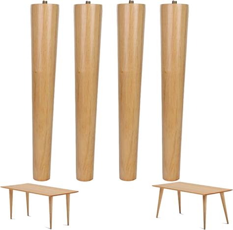 Diy Wood Furniture Feet Rdexp 60x60x120mm Natural Wooden Trapezoidal