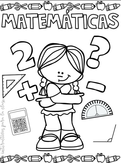 Pin De Mtra Anita 🍎 En Portadas Escolares Caratulas De Matematicas