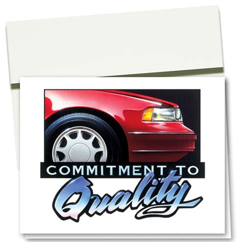 Auto Repair Thank You Cards Commitment To Quality