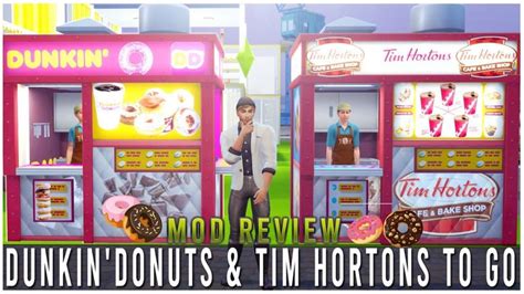 Dunkin Donuts And Tim Hortons To Go Mod Los Sims 4 Mod Review