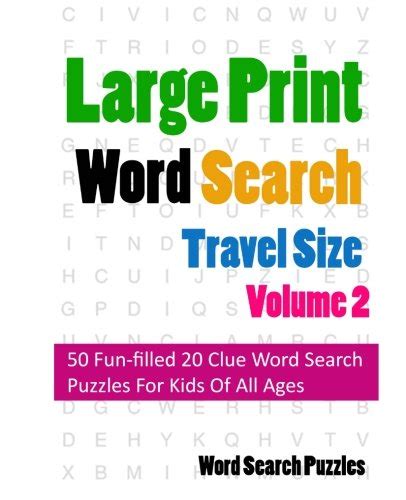 Large Print Word Search Volume 2 Travel Edition Word Search Puzzles