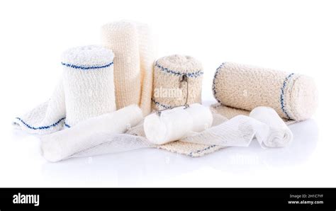 Different Types Of Medical Bandages Isolated On White Stock Photo Alamy