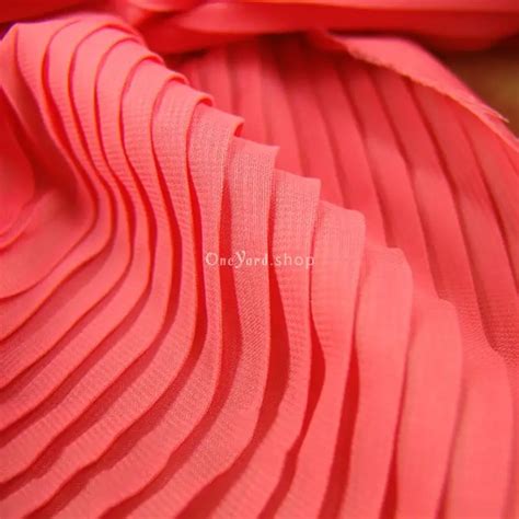 Delicate Pleated Solid Chiffon Fabric By The Yard Oneyard