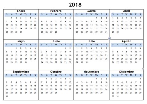 Free printable september calendar 2018 blank templates are available to download for free. Spanish 2018 Calendar Printable | Calendar printables ...