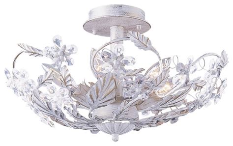 Cut Crystal Flower 16 Wide Ceiling Light Fixture Traditional Flush Mount Ceiling Lighting