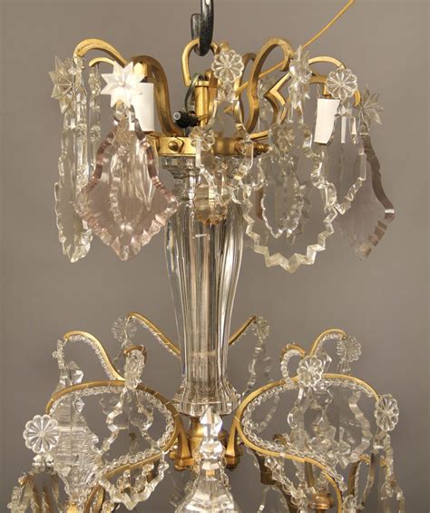 An Elegant Late 19th Century Gilt Bronze And Baccarat Crystal Fifteen