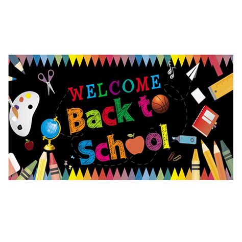 Welcome Back To School Banner First Day Of School Backdrop Banner