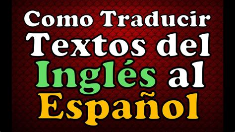 De español a inglés, de inglés a español, a francés, a alemán, y muchos otros idiomas. TRADUCTOR ONLINE DE GOOGLE Como Traducir Palabras Ingles ...