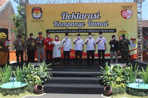 Deklarasi Kampanye Damai Sukoharjo Dihadiri Dandim And Kapolres Sukoharjo