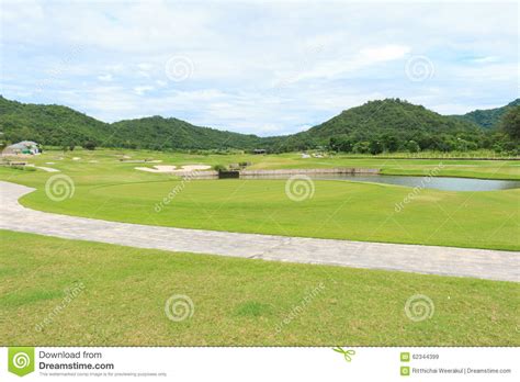 Golf Course Landscape Stock Image Image Of Flag Coconut 62344399