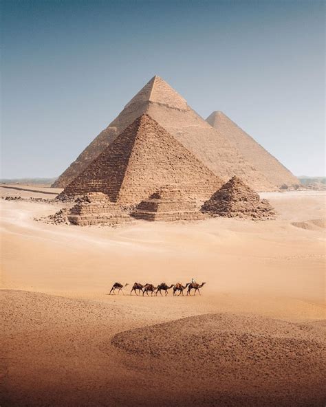 De Piramides Van Gizeh Behoren Tot De Bekendste Bouwwerken Ter Wereld