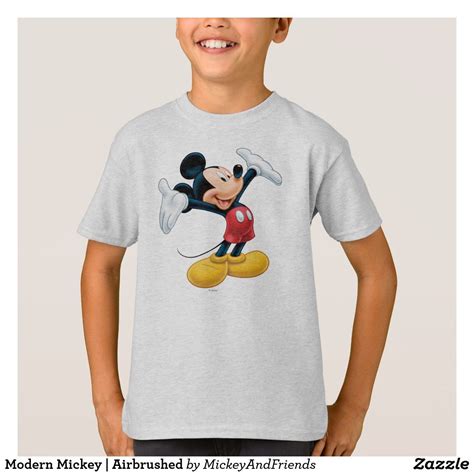 Modern Mickey Airbrushed T Shirt T Shirt Mickey Mouse Classic Mickey